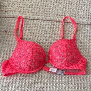 Victoria's Secret Vibrant Pink Lace Bra